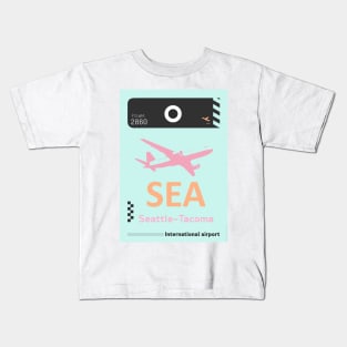 Seattle airport tag Kids T-Shirt